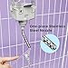 Vannon Small Animal Water Dispenser for Cage, 30oz Auto Feeding Crate Water Bottle for Rabbit, Chinchilla, Ferret, Guinea Pig, Squirrel, Hedgehog, Pet Nozzle Diameter: 10mm, BPA Free, Grey