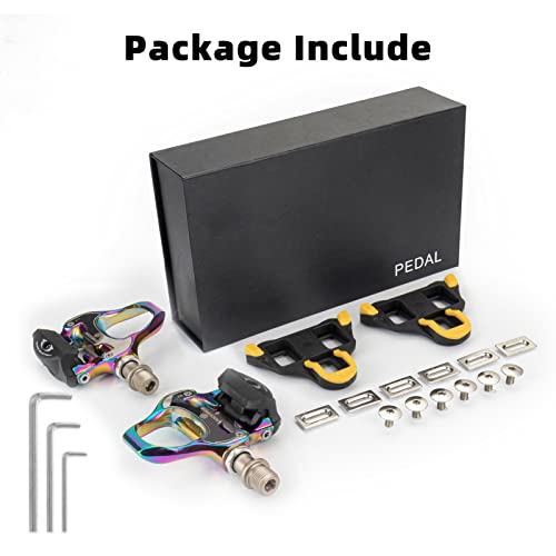 Rockbros LP-RD2CF-CBR Road Bike Pedals Colorful Clipless Bicycle Pedals thumb #6