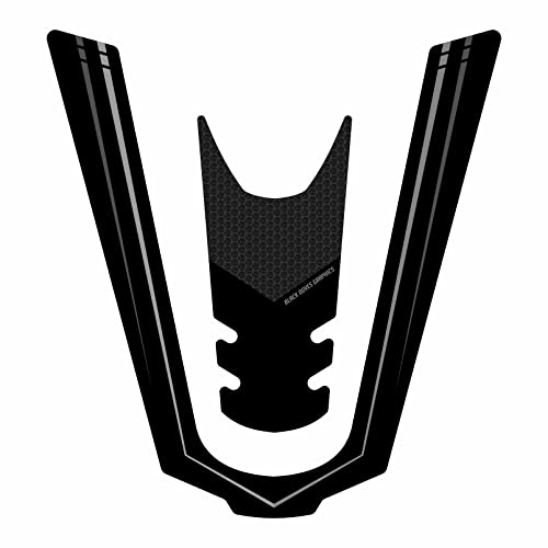 3D-Aufkleber, Harz, kompatibel mit Motorrädern, Suzuki V-STROM 1000 ab 2014 (Schwarz-Grau)