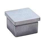 Rohr 40 x 40 mm CROSO Endkappe eckig für Vierkantrohr 40x40 mm  Edelstahl V2A geschliffen  1 Stück