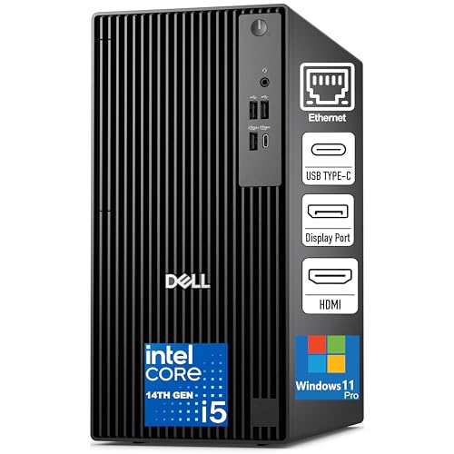 Dell Pro Tower Desktop Computer PC (2026 Edition, AI-Ready) for Business Office Work, Intel Core i5-14500 (16GB DDR5 RAM, 512GB SSD), Windows 11 Pro, for Coding, Video & Photo Editing, Remote Work