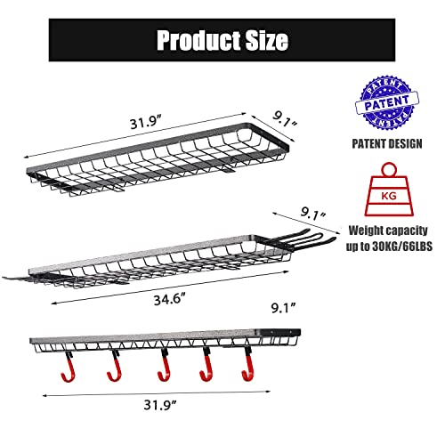 Mythinglogic Sports Equipment Storage Rack,Wall Mount Ball Storage Racks For Garage, 3 Separate Ball Storage Organizer For Basketball, With Hooks #TOP6