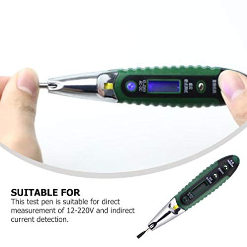 ULTECHNOVO Caneta Teste de Tensão Digital LED Indução Caneta Teste de Detector de Tensão (Verde)