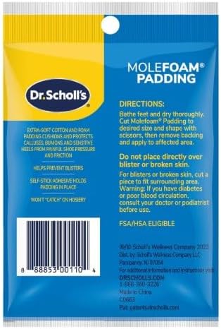 Dr. Scholl's Molefoam Padding 2 Each (Pack of 5)
