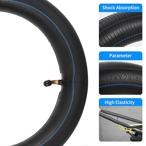 RUTU 12 1/2 x 2 1/4 Inner Tube 12.5 x 2.25 Scooter Replacement Tire Tube Compatible with Bella Bistro Blossom Chrissy Hannah Montana Electric Scooters