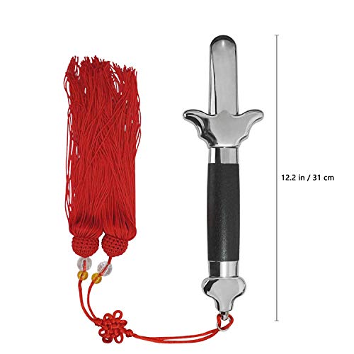 FancyWolf Retractable Sword Tai Chi Sword Magic Sword Blunted Sword Chinese Kung Fu Martial Arts Extendable Sword Exercises Performance (Stainless Steel)