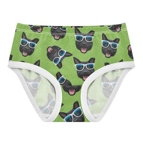 Joisal Cotton Girls Underwear Toddlers Black Dogs Smile Cute Panties Girl Stylish Kids Undies Briefs 2t
