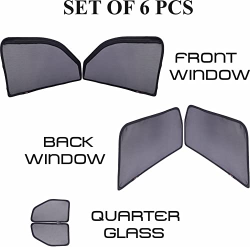Image of Able Sporty Car Magnetic Sun Shade Curtains with Zipper for Mahindra Xylo Set of 6