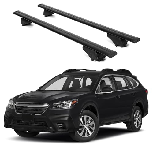 ERKUL Roof Rack Cross Bars for Subaru Outback 2020-2025 | Aluminum Crossbars with Anti Theft Lock for Rooftop | Only Compatible with Wilderness Trim - Black