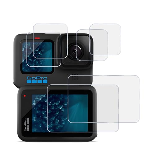 �y2+2+2���Z�b�g�z �Ή� Gopro Hero 12 / Hero 11 / Hero 10 / Hero 9 Black �K���X�t�B���� 4�� + �����Y�ی�t�B���� 2�� �y �d�x9H ���{���Ɏq�� �z �Ή� Gopro Hero12 / Hero