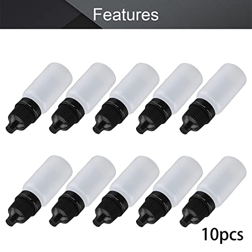 Flacons compte-gouttes translucides PE blanc 10ml flacon plastique