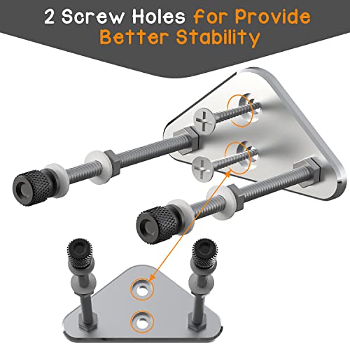 6 Packs Skateboard Wall Mount Aluminum Skateboard Hanger With Two Screw Holes For Display Skateboard Deck Storage Horizontal And Floats Vertically - Silver #TOP1