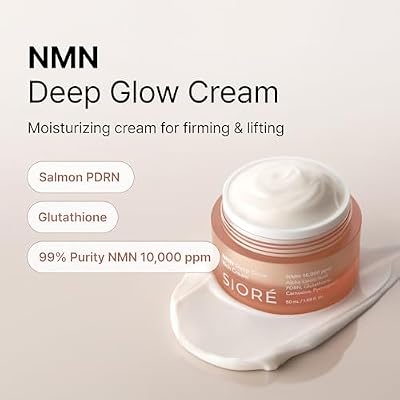 Siore NMN Deep Glow Rich Cream | Plumping and Firming Face Moisturizer with 99% Purity NMN 10,000ppm, Salmon DNA PDRN and Alpha-Lipoic Acid | Korean Pharmacy Anti-Aging Skin Care
