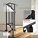 VEVOR Handrails for Outdoor Steps, 1 Step Stair Hand Rail Kit, Transitional Carbon Steel Railings with Installation Kit, Stair Rails for Seniors, Concrete Steps & Porch & Deck, Black Retro Arch
