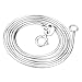 Yuren 3 Pieces 925 Sterling Silver 2mm Snake Chain Necklace Jewelry Jewelry For Men And Women(16-24 Inch) (22. inch)