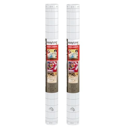 EasyLiner Clear Adhesive Shelf Liner for Cabinets, Cupboards & Protective Covering - Peel and Stick Shelf Liner Easy to Cut & Fit - Self- Adhesive & Removable - 18