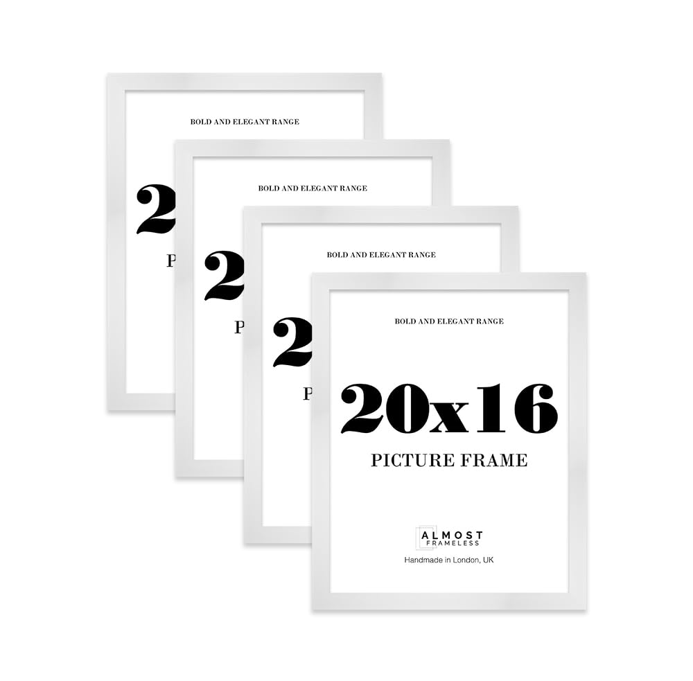 20x16 Picture Frame, Display 20x16 Pictures (40.6 x 50.8cm) Picture Frame for wall Display - White - 4 Pack โ image 1