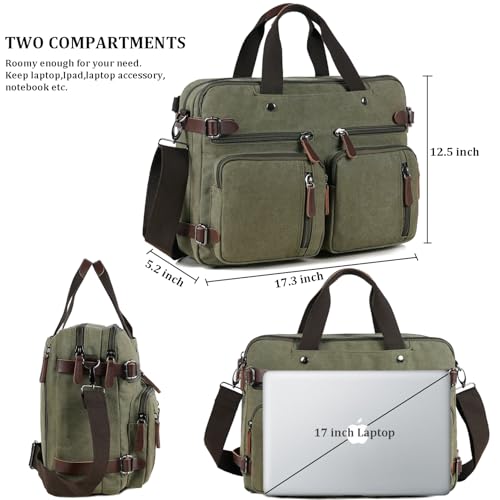 CROCOD 3-in-1 Convertible Laptop Bag