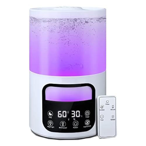 QBuen umidificador de ar, tanque de água de 4 litros, filtra impu...