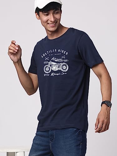Image of ADRO Men's 100% Cotton Regular Fit T-Shirt