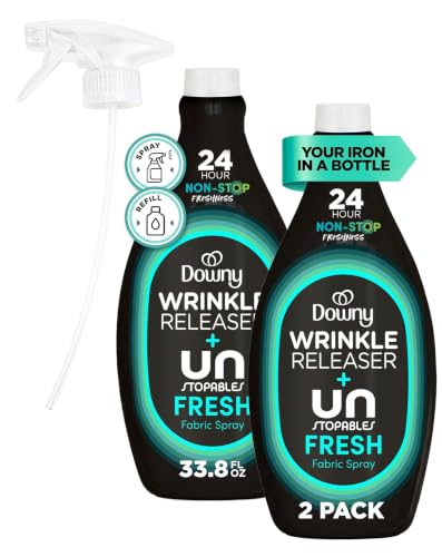Downy Wrinkle Releaser Spray, All In One Wrinkle Release Spray, Odor Eliminator, Static Remover...