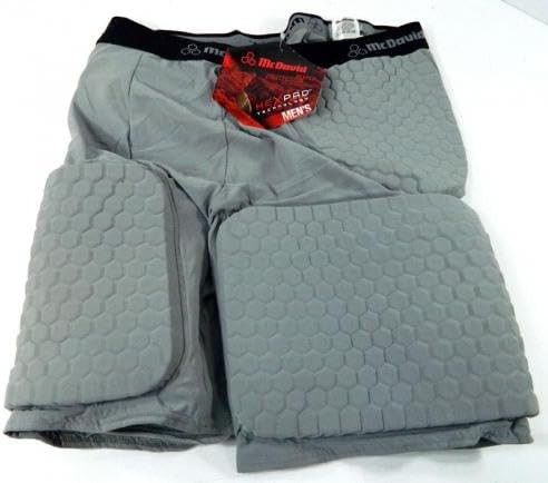 New McDavid Compression Hex Pad Gray Padded Shorts 4XL Football Basketball - Game Used NBA Shorts
