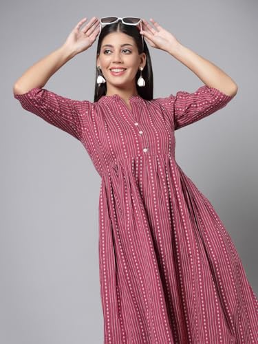 Image of Women's Cotton Striped Regular Dress Shirt