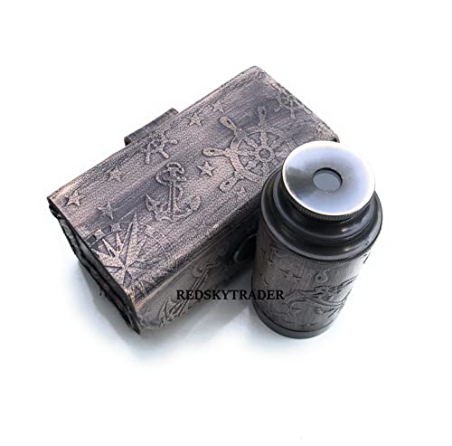 6" Brass Handheld Telescope Nautical Pirate Spyglass With Box Decorative Telescope #TOP2