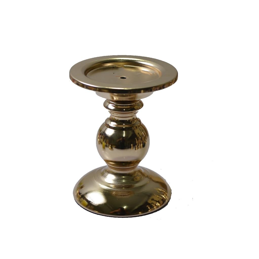 HTTGDGDH Golden Candle Holder Candle Dinner Candle Cup Atmosphere Decoration,D-Size