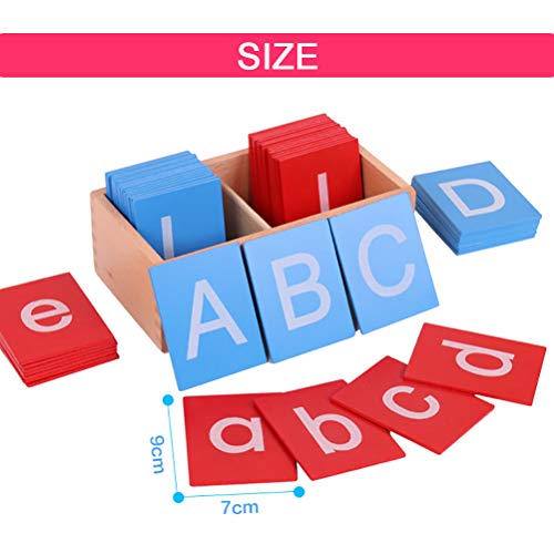 Hidyliu Sandpapierbuchstaben in Kleinbuchstaben, Montessori-Sandpapiertische, Sandpapierbuchstaben, Montessori-Lernspielzeug frühes Lernen (wie abgebildet)