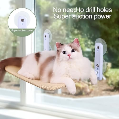 Hamaca interactiva para gatos grandes asiento resistente de ventana 4