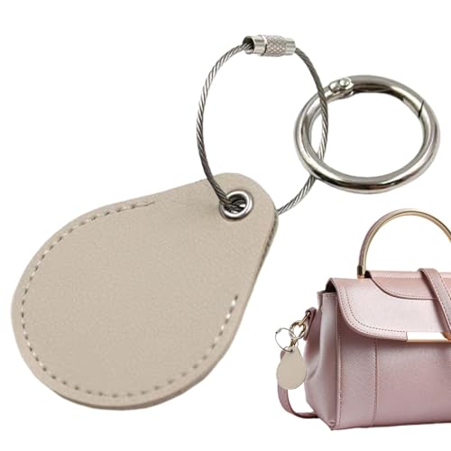 Vriusi Étui de traqueur de collier pour chien, porte-clés porte-tracker, porte-anneau en cuir PU, housse de protection pour tracker avec fermeture à anneau en métal, accessoires de recherche