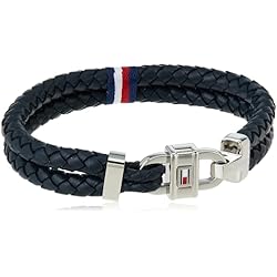 Tommy Hilfiger Jewelry Pulsera para Hombre de Piel Azul - 2790362