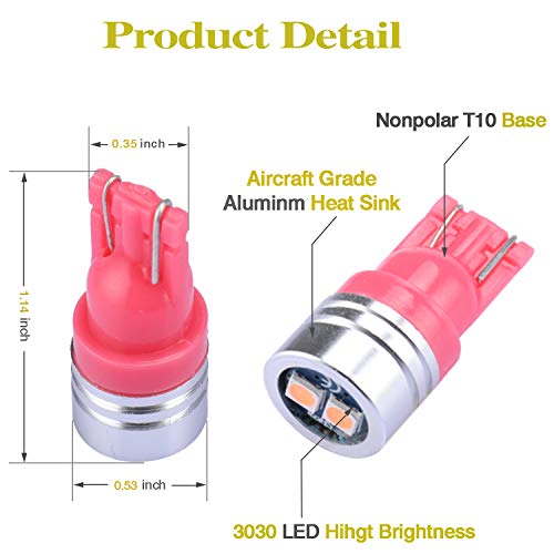 Bombillas LED T10 para auto color púrpura miniatura 2