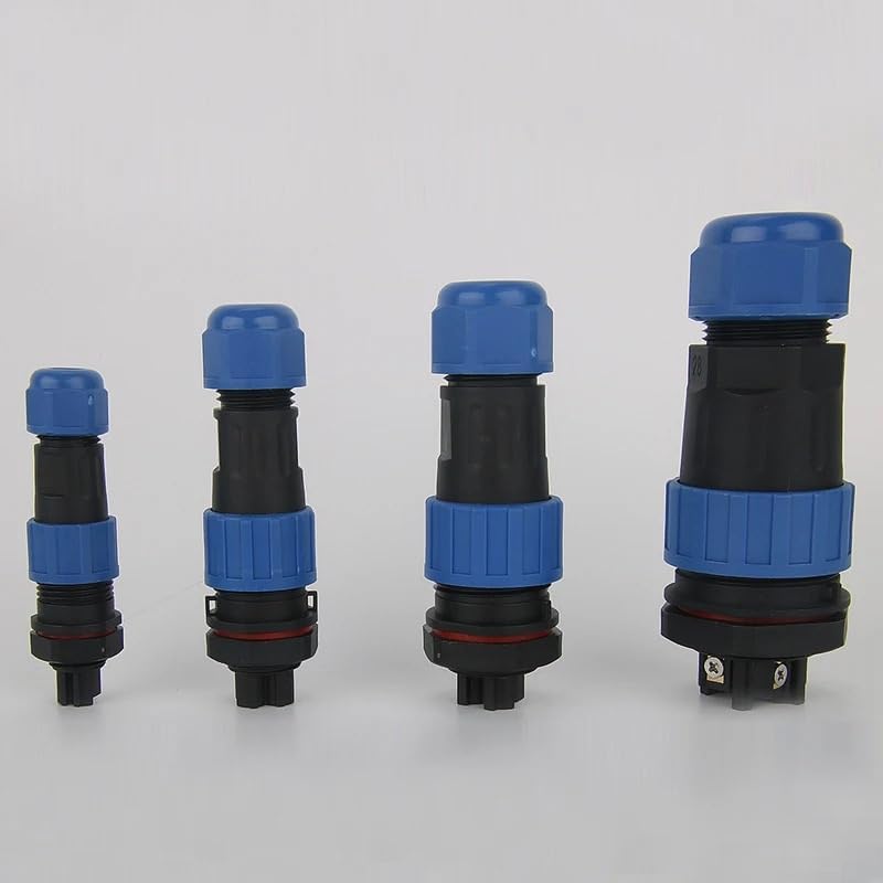 LD16 LD20 Connector Male Plug and Female Socket 2/3/4 Pin Panel Mount Wire and Cable Connectors(LD20 Rear nut,4P)