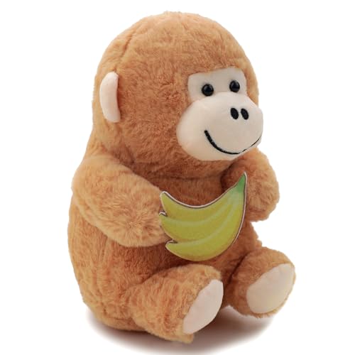 Image of Soft Brown Monkey Plush Toy 30CM | Cute Stuffed Soft Toy for Kids, Babies & Toddlers | Hug-Friendly Stuffed Animal, Soft & Washable Teddy Monkey