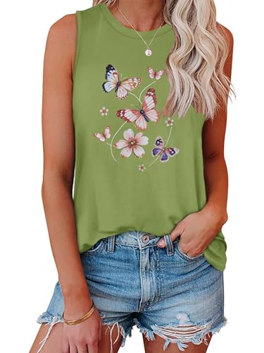 Image of Womens Tank Tops Summer Casual Sleeveless Top Loose Fit Basic Tunic Shirts