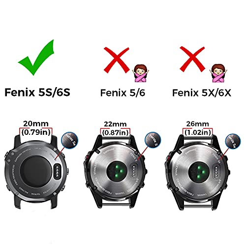 Correa de silicona compatible con Fenix 6S Pro miniatura 5