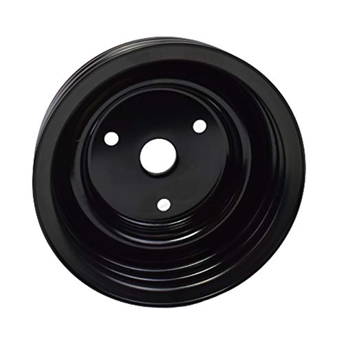 A-Team Performance - Crankshaft Pulley Triple-Groove Lwp Long Water Pump - Compatible With Small Block Chevy Sbc 262 265 267 283 302 305 307 327 350 400 Black Steel #TOP3