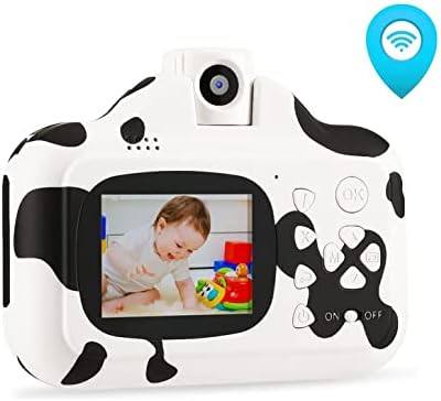 Instant Print Camera for Kids WiFi Zero Ink 32GB 1080p Video Digital 12MP Selfie Camera for Girls Digital Camera with Dual Camera Lens for Kids olor Pens Print Papers Lanyard (Pink)