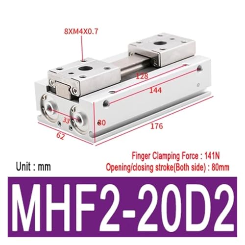 Pince pneumatique SMC MHF2-20D2 et vérin MHF2 pour automatisme - 3