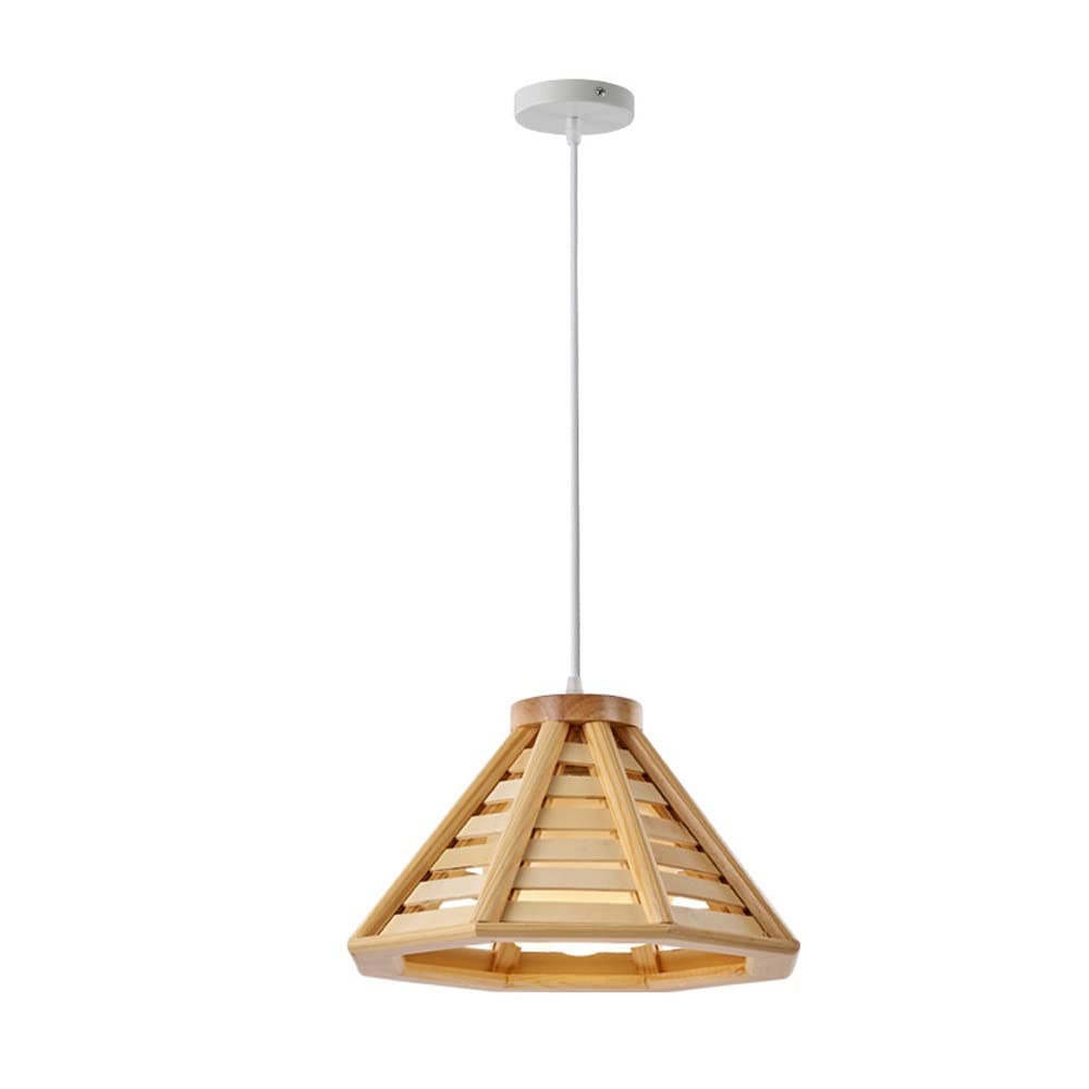 Generico Lampada a sospensione in legno giapponese