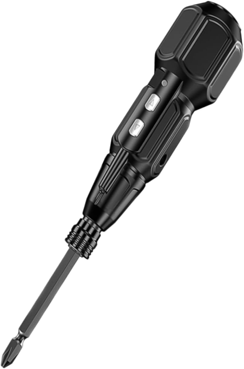 Mipcase 1Set Rechargeable Mini Electric Screwdriver Kit Cordless Power Drill with Battery LED Light Charging for Home Projects for Men and Women Black