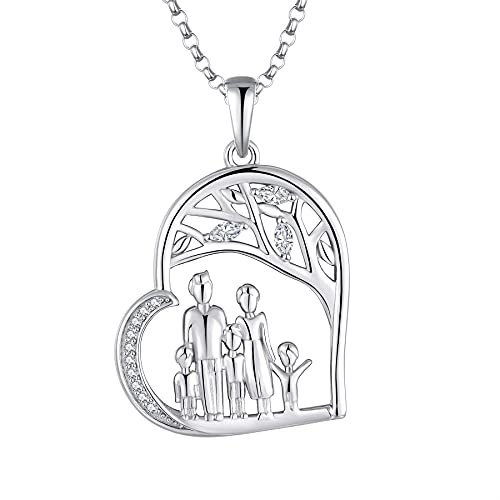 Pendentif arbre de vie argent 925/1000 et zirconium 3A de prestige pour femme