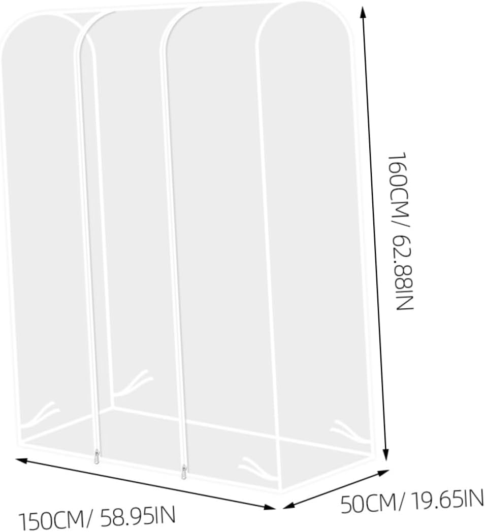 Zerodeko Garment Rack Cover Heavy Duty Clothing Protector for Dust Storage Spacious Design for Home Hotels and Guesthouses
