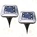 TEHAUX 2pcs 8-led Solar Lamp Waterproof LED Lighting Tool Outdoor Buried Ground Lights for Garden Patio Yard Silver