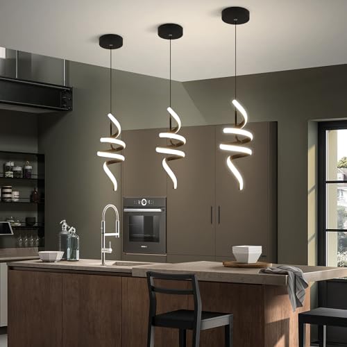 Sovinzert 4000K Spiral LED Pendant Light – Modern Home Accent - Image 8