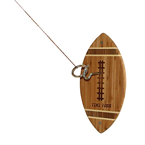 Tiki Toss Hook and Ring Toss Game Football Edition - 100% Bamboo Party