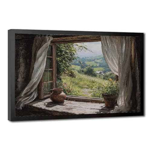 Impression sur toile décoration de ferme premium, tableau rustique chic