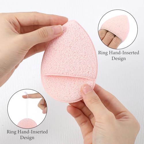6 Stück Gesicht Peeling Schwamm,Wiederverwendbar Abschminkpads Waschbar,Sanfter Gesichtsschwamm,Gesichtsreinigung Wattepads,für Gesichtsreinigung Massage Porenpeeling Maske Make-up